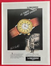 Publicité de presse: Horlogerie Montre LONGINES  Charles LINDBERGT  1989