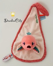 5454🌟Doudou Plat Mouchoir Flamant Rose Lilliputiens
