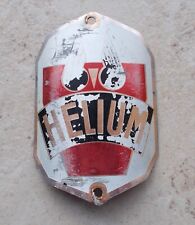 Ancienne plaque vélo HELIUM France bicyclette bicycle metal vintage vtg #3