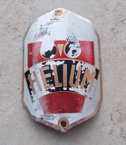 Ancienne plaque vélo helium - ancienne,