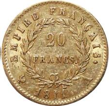 DC1033 Rare 20 Francs Napoléon Ier 1811 A Paris Tête Laurée Or Gold AU -> Offre