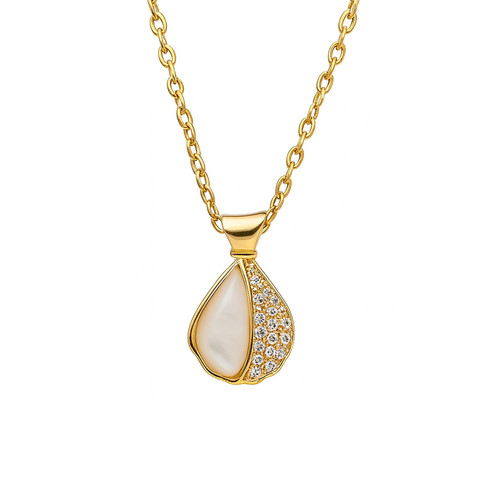 Pendentif goutte nacre avec - pendentif, en