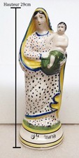 Vierge à l'enfant en faïence