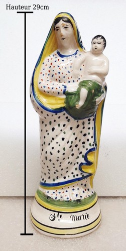 Vierge enfant en faïence - en,