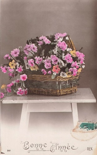 Bonne annee malle fleurs - annee,