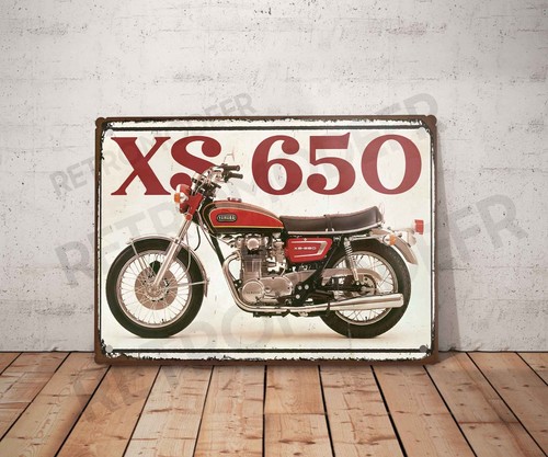 Plaque métal vintage yamaha - vintage,