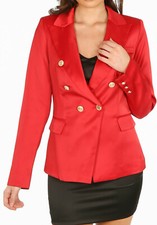 Blazer croisé en satin noir