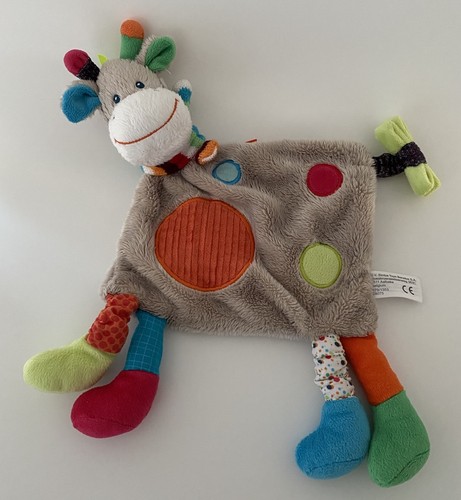 Peluche doudou plat girafe - plat,
