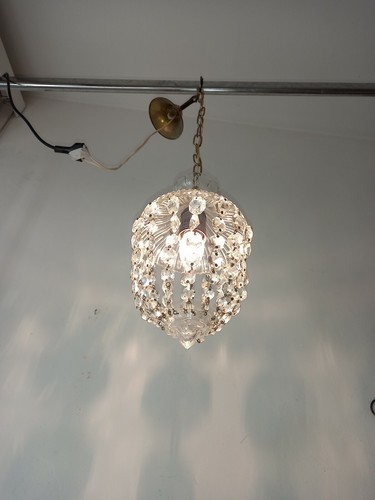 Lustre 17cm bille cristal - lustre,