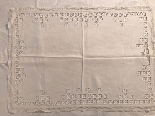 Nappe napperon ancien lin - napperon,
