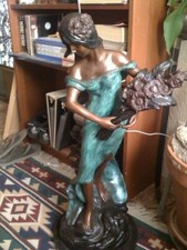 Auguste Moreau Statue Reine Des Pres Bronze.