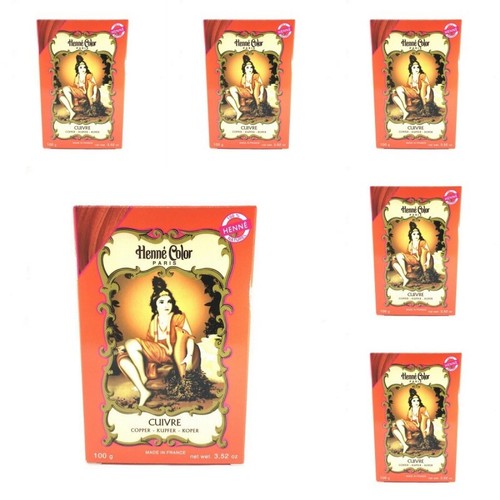 Henné cuivre poudre 6x100gr - henné,