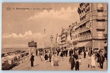 Blankenberge Belgium Postcard La Digue  The Sea Dike c1930's Vintage