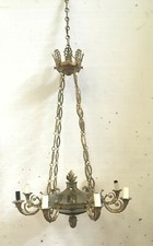 Lustre en bronze de style Empire Luminaire Lustre a palmettes