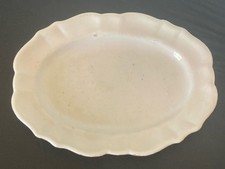 Plat Ancien Blanc Émaillé