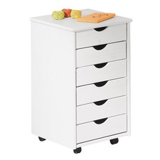 Caisson de Bureau 6 Tiroirs "School" 65cm Blanc