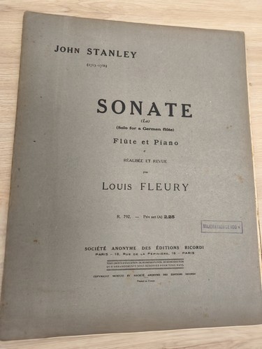 Ancien livre partitions flûte