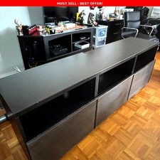 ? MUST SELL – Black Office Credenza w/ Locking Drawers – Best Offer Takes It!
