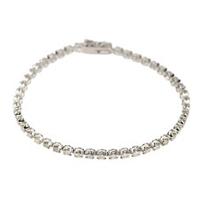 Bracelet tennis diamant K18WG 3,00 ct - Auth livraison gratuite depuis le Jap...