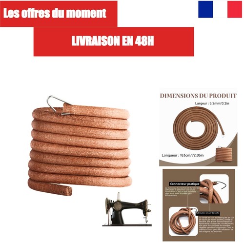 Courroie cuir 183 - courroie, pour