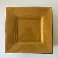 Terre é Provence Square Salad Plates Set Of 8 Mustard Yellow Orange France