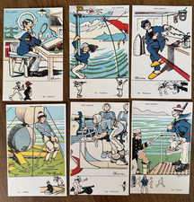 REPRO - Old postcard - 6 illustrated postcards - GERVESE - Collection NOS MARINS - 2