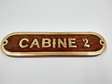 Plaque de porte bois laiton