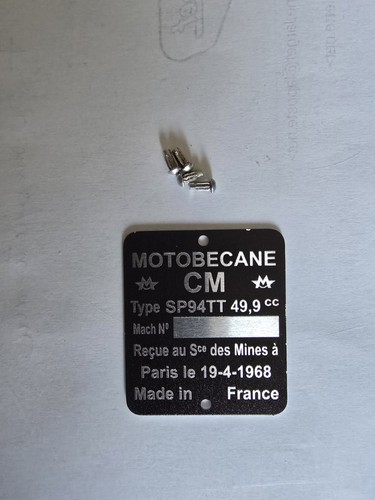 Motobécane mobylettes plaque - mobylettes, .plaque