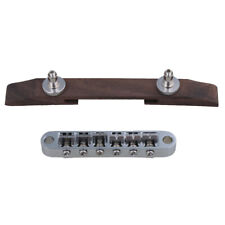 Archtop Jazz Guitar Bridge for Harmonics With Smooth Working Saddles Chrome