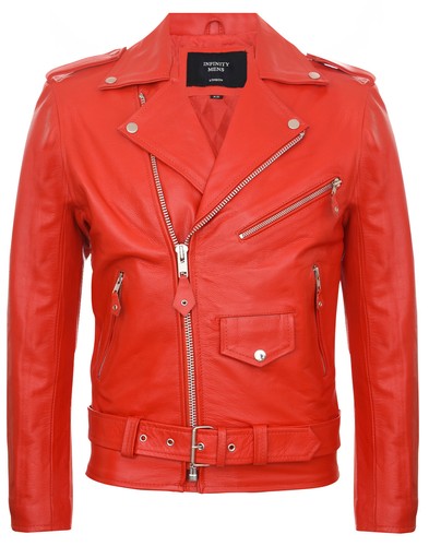 Veste cuir biker - en,