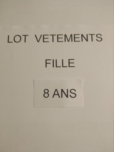 Saisir lot vetements fille - a,