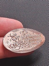 COIN PRESSED PIECE PENNY DISNEY CHRISTMAS FANTASY DONALD 2005 RARE COLLECTION
