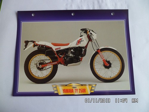 Carte fiche moto yamaha 250 - moto, ty