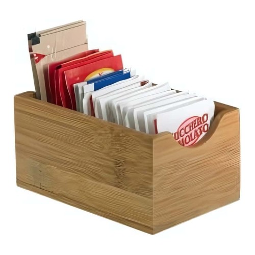 Porte sachets sucre bambou - porte,