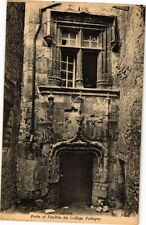 Old postcard Cahors - Door and Window of College Pellegry (224023)