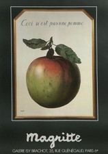 René MAGRITTE - Vintage Poster Poster Poster Isy Brachot This Is Not an Apple 1980