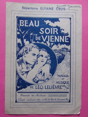 Partition beau soir de - §,