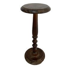 Carved wooden column pedestal, harness plant holder or lamp holder