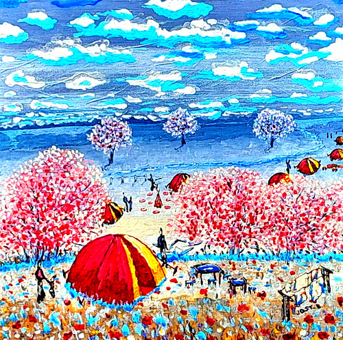 Acrylique toile artiste jost - b,