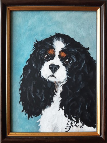 Peinture huile cavalier - peinture, à