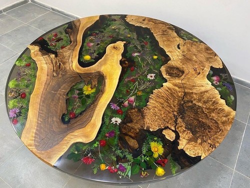 Table ronde époxy - ,, salle