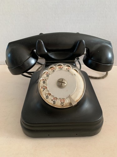 Ancien telephone bakelite noir - telephone,