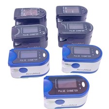 Lot 7 AccuMed Fingertip Pulse Oximeter Blood Oxygen Saturation Monitor CMS5ODL