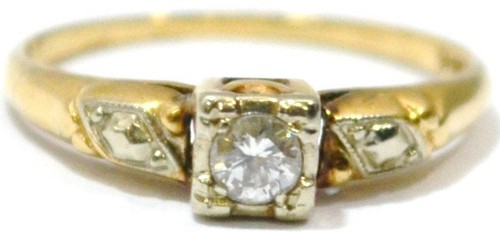 Ladies 14k yellow gold diamond - ladies,