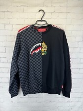 SPRAYGROUND SPUCCI SPLIT CREW CASUAL MEN SWEATER ORIGINAL SWEATSHIRT SIZE M