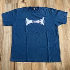 Vintage Independent Trucks Shirt Mens XL Blue y2k Skate Cotton Logo T Street