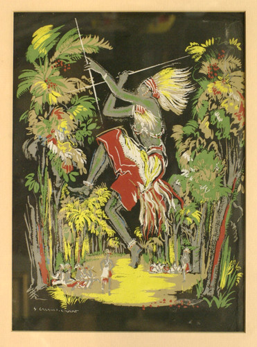Gouache vers 1950 - , afrique