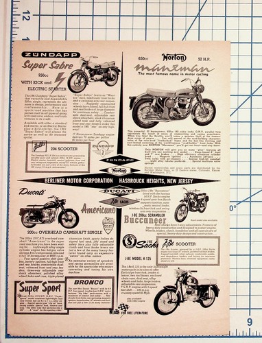 Vintage 1960s motorcycle - 1960s, ad