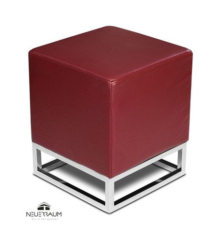Petit cube peau vache - petit, cuir