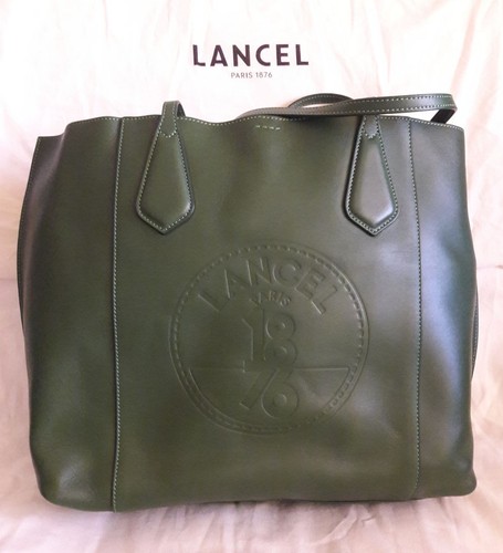 Sac lancel cabas cuir vert - cabas,